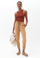 Women Beige Soft touch jogger pants