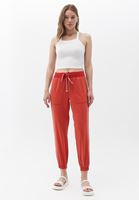 Women Orange Soft touch jogger pants