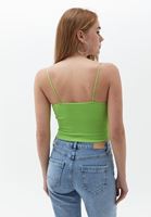 Women Green Seamless Crop Top