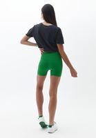 Women Green Seamless Jacquar Shorts