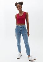 Bayan Pembe Dikişsiz Crop Atlet