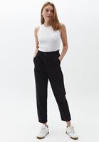 Women Black Ultra High Rise Baggy Fit Pants