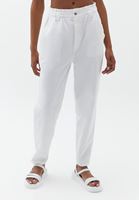 Women White Ultra High Rise Baggy Fit Pants