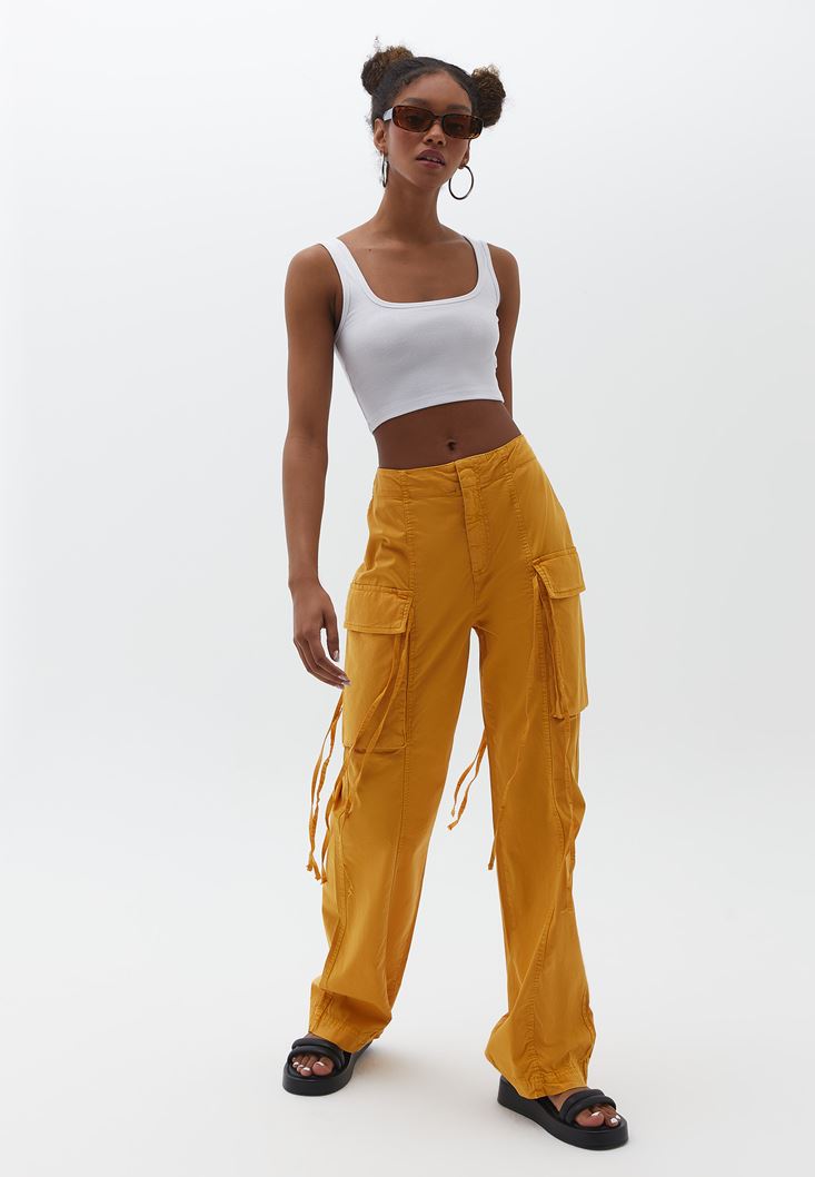 yellow cargo pants