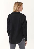 Bayan Siyah Pamuklu Oversize Gömlek