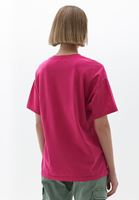 Bayan Pembe Pamuklu Oversize Tişört