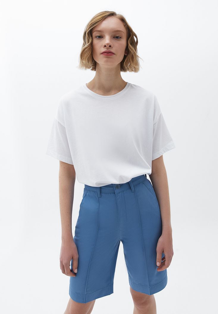 Women White Cotton Oversize Tshirt