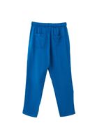 Women Blue Carrot Fit Pants with Drawstring