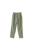 Women Green Carrot Fit Pants with Drawstring