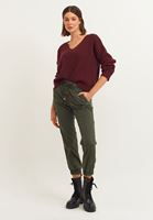 Bayan Yeşil Beli Lastikli Kargo Jogger Pantolon ( TENCEL™ )