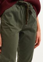 Bayan Yeşil Beli Lastikli Kargo Jogger Pantolon ( TENCEL™ )