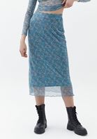 Women Mixed Midi Tulle Skirt