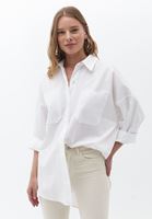 Women White Cotton Oversize Shirt