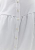 Women White Poplin Skirt with Waist Detail