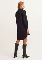 Women Black Cotton Shirt Dress