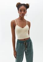 Bayan Bej İnce Askılı Destekli Bralet