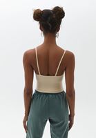 Bayan Bej İnce Askılı Destekli Bralet