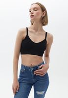 Women Black Seamless Bralet