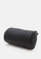 Women Black Barrel Bag with Chain Detail
