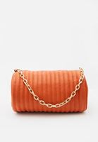 Women Orange Barrel Bag with Chain Detail