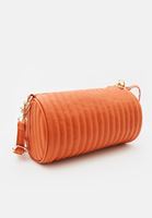Women Orange Barrel Bag with Chain Detail