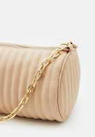 Women Beige Barrel Bag with Chain Detail
