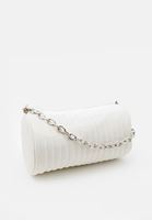 Women White Barrel Bag with Chain Detail