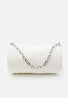 Women White Barrel Bag with Chain Detail