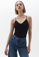 Women Black Seamless Bodysuit with Back Detail