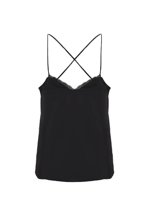 Dantelli Atlet ve Slim-Fit Pantolon Kombini