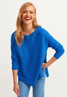 Bayan Mavi Oversize Triko Kazak ( TENCEL™ )