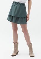 نساء أخضر تنورة قصيرة طبقات