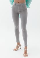 Women Grey TENCEL slimming effect skinny pants