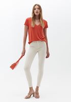 Women Cream TENCEL slimming effect skinny pants