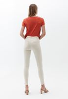 Women Cream TENCEL slimming effect skinny pants