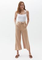 Women Beige High Rise Culotte Pants