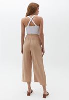 Women Beige High Rise Culotte Pants