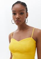 Women Yellow Crop Top with Thin Straps