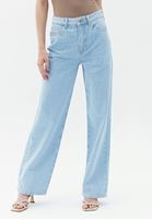 Women Blue High Rise Straight Fit Denim Pants