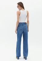 Women Blue High Rise Straight Fit Denim Pants