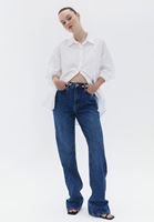 Bayan Mavi Ultra Yüksek Bel Bootcut Pantolon
