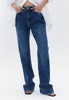 Bayan Mavi Ultra Yüksek Bel Bootcut Pantolon