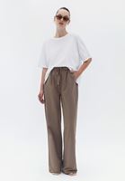 Women Brown High Rise Wide Leg Pants