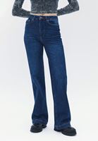 Women Blue High Rise Wide Leg Denim Pants