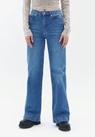 Women Blue High Rise Wide Leg Denim Pants