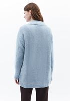 Women Blue Wool Blended Knitwear Sweater