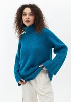 Women Blue Soft Touch Loose Fit Sweater