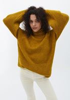 Women Yellow Soft Touch Loose Fit Sweater