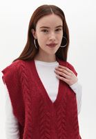 Women Pink V-Neck Knitwear Pullover