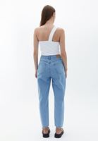 Women Blue Ultra High Rise Mom-fit Denim Pants